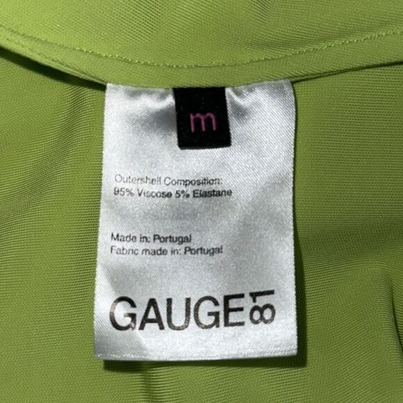 New GAUGE81 Krasnodar Draped Mini Dress Lime Green Medium - Picture 13 of 14